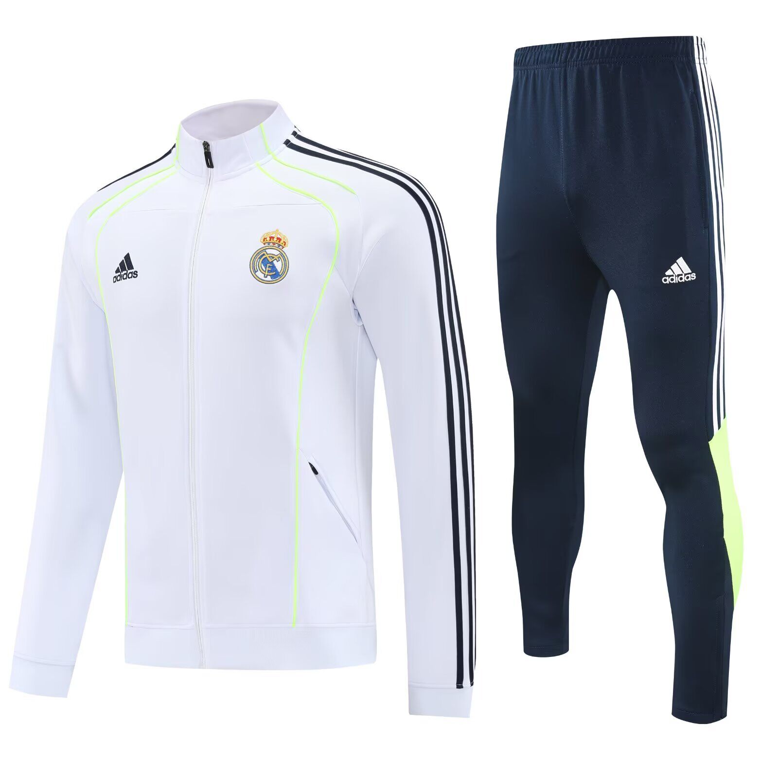 AAA Quality Real Madrid 25/26 Tracksuit - White/Green